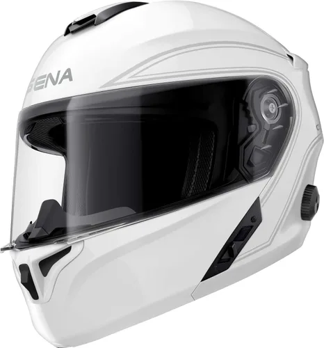 Miniatura 6 de Sena Outrush R Casco Modular para Motocicleta Bluetooth con Sistema de Intercomunicador (Negro Mate, L)