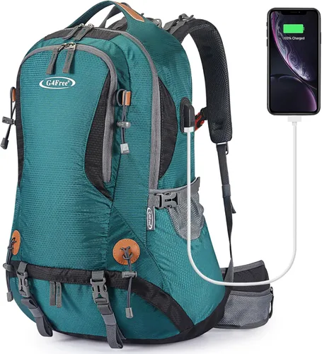 Mochila G4Free de 11 gal para uso en exteriores, campamento, alpinismo, senderismo con funda para lluvia. Verde oscuro01