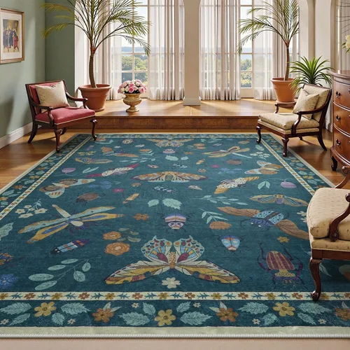 Miniatura 13 de Beeiva Alfombra Lavable para Pasillo 2x6 pies - Beige Vintage Resistente a Manchas Alfombra Floral para Cocina, Alfombras Bohemias