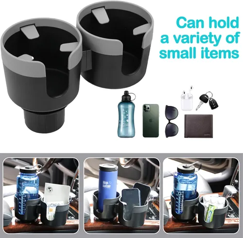 Miniatura 2 de Soporte para tazas de agua, expansores 2 en 1, para almacenamiento de bebidas, estuche expansor de almacenamiento para autos, camiones, automóviles