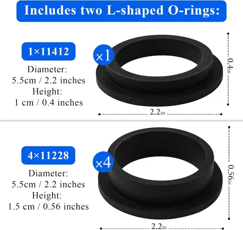 Miniatura 4 de Piezas de repuesto para filtro de arena compatibles con la bomba de filtro de arena transparente Intex Krystal para piscinas sobre el suelo, juntas