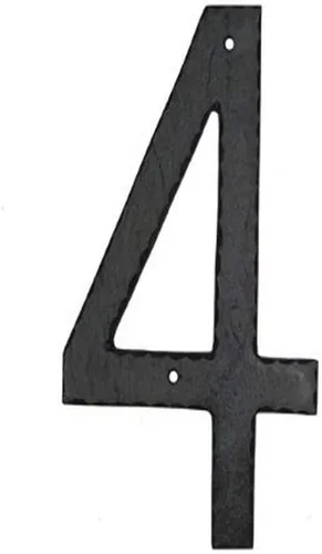 Miniatura 6 de Montague Metal Products Número de casa individual, texturado, de 10 pulgadas., Negro