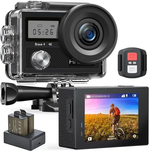Miniatura 10 de AKASO Brave 4 Cámara de acción 4K 30fps con tarjeta MicroSDXC de 128 GB 20MP Ultra HD 131FT Cámara submarina impermeable EIS WiFi Control remoto 5X