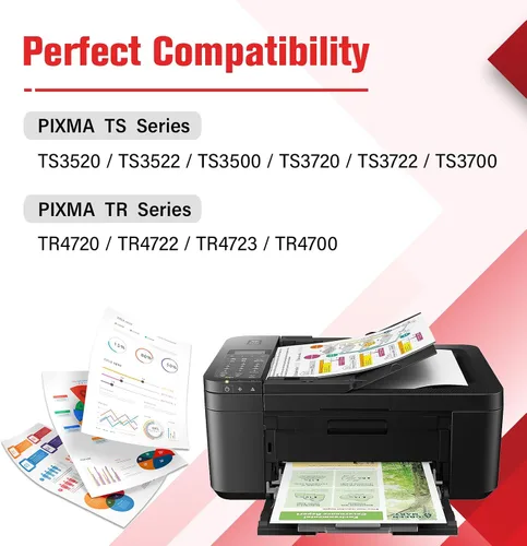 Miniatura 2 de 275 y 276 TS3722 TR4720 - Cartuchos de tinta de repuesto para impresora Canon 275XL 276XL Combo Pack PG-275 CL-276 275/276 XL para PIXMA TR4700