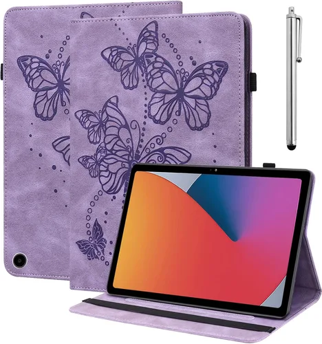 Miniatura 11 de Funda para Amazon Kindle Fire Max 11 (13ª generación, versión 2023) de 11 pulgadas, piel sintética, con soporte de mariposa en relieve, con lápiz