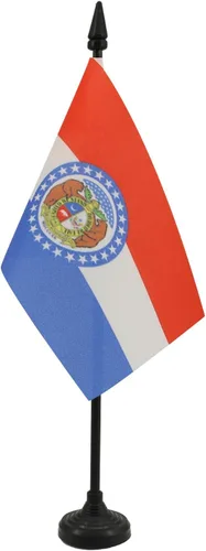 Miniatura 48 de Bandera de mesa de Colorado de 4 x 6 pulgadas, bandera de escritorio del estado de Colorado de EE. UU., 5.9 x 3.9 in, palo y base de plástico negro
