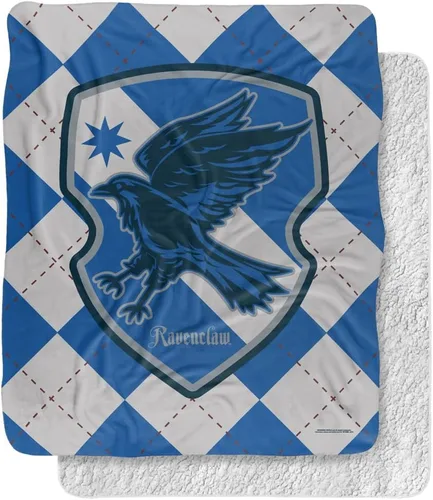 Miniatura 7 de Manta de Harry Potter, 50 x 60 pulgadas, Gryffindor Plaid Sigil Silky Touch Sherpa Back Manta súper suave