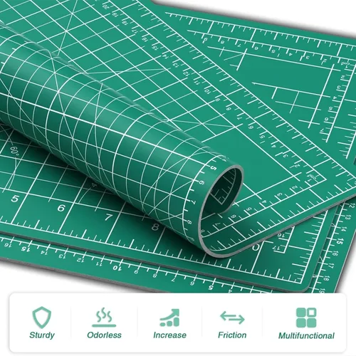 Miniatura 7 de DIYSELF Alfombrilla de corte de 8 x 6 pulgadas, alfombrilla de corte autorreparable, alfombrillas de corte rotativas A5 para manualidades, proyectos