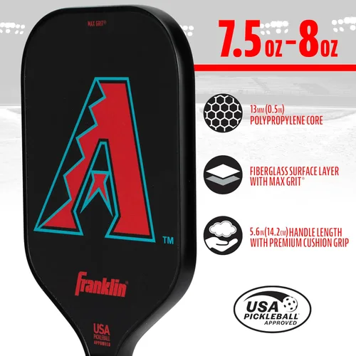 Miniatura 3 de Franklin Sports Palas de Pickleball del Equipo MLB - Palas de Pickleball con Logo y Colores Oficiales del Equipo de Béisbol MLB + Serie de Firma