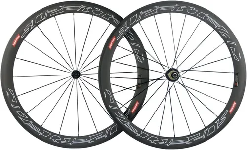 Miniatura 7 de Superteam Ruedas de Bicicleta de Carretera de Fibra de Carbono 700C, Juego de Ruedas Clincher de 50mm, Mate de 23 de Ancho Amarillo fluorescente