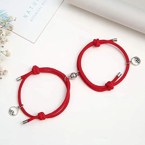 Miniatura 6 de Long tiantian 24 pulseras magnéticas para parejas, atracción mutua, amistad, cuerda a juego, regalos para él y sus mejores amigos, Cuerda trenzada