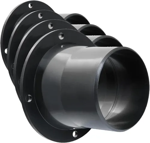 Miniatura 9 de POWERTEC 70126-P2 Brida de entrada, conector de conducto de recolección de polvo de 4 pulgadas de diámetro exterior, 2 PK