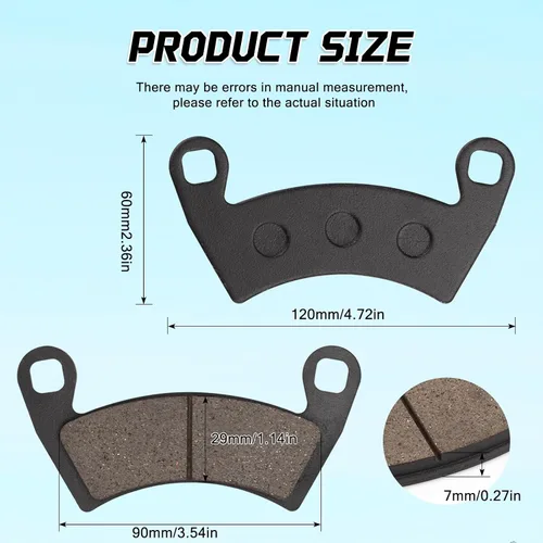 Miniatura 7 de 2 pastillas de freno delanteras o traseras para Polaris Ranger 500 EFI 570 800 RZR 1000 General 4 EPS 900 XP Ranger Diesel 700 4x4 Crew EV Sportsman