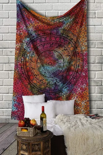 Miniatura 25 de RAJRANG - Tapiz de mandala indio para colgar en la pared, diseño hippie, de elefante, playa, decoración de dormitorio universitario, bohemio, boho.