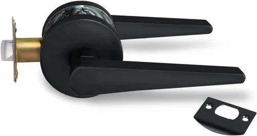 Miniatura 20 de MD8820-DB-BK-1P - Manija de puerta de privacidad sólida para dormitorio y baño, acabado negro mate
