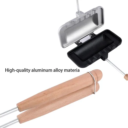 Miniatura 7 de Sartén para sándwich, disco de aluminio para hornear, sartén abatible adecuada para queso a la parrilla, panqueques, tortillas, perros calientes