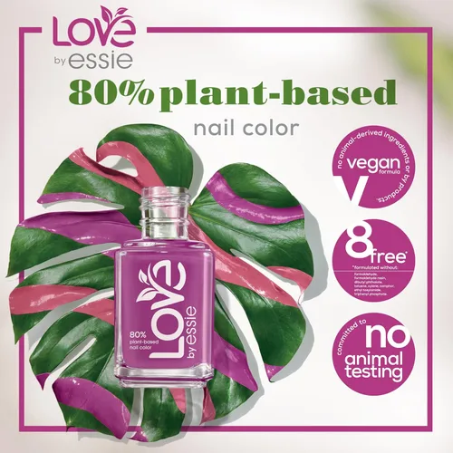 Miniatura 4 de LOVE by essie Esmalte de uñas, 80% a base de plantas, calidad de salón, vegano, blanco, Blessed Never Stressed, 0.46 onzas líquidas