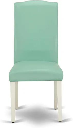 Miniatura 48 de East West Furniture DLEN3-BLK-69 - Juego de muebles de comedor de 3 piezas que contiene una mesa de comedor redonda con gotas y 2 sillas tapizadas