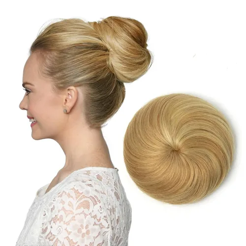 Miniatura 27 de Moño de Cabello Humano 100%, Moño Desordenado Pieza de Cabello Extensiones de Cabello Humano Real Moño de Cabello Rizado Natural Piezas de Cabello