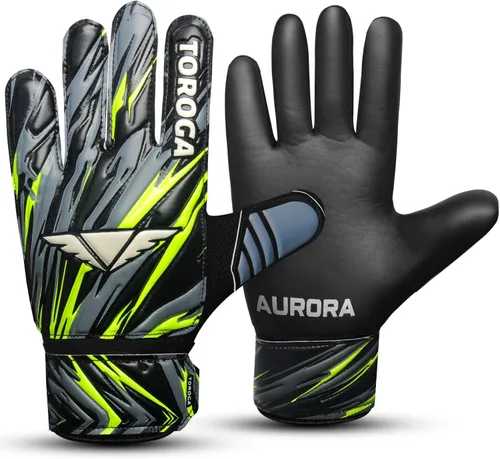 Miniatura 9 de Guantes de portero – Guantes de fútbol de agarre fuerte con protección doble en la cintura y palma de látex antideslizante – Cómodos para niños, Cian