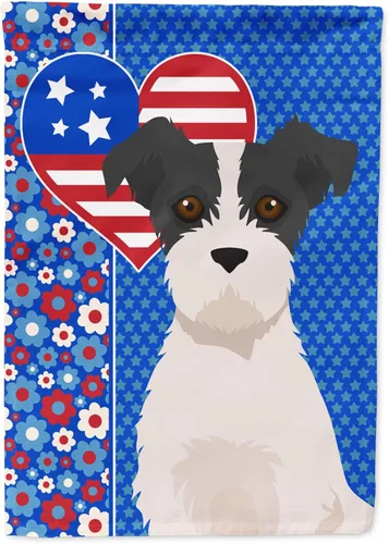 Miniatura 201 de Caroline's Treasures WDK5119GF - Bandera de jardín americana de Airedale Terrier de Estados Unidos, color negro y tostado, bandera decorativa