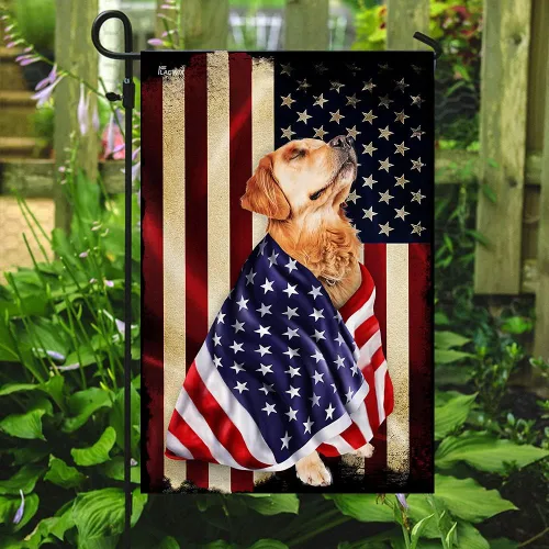 Miniatura 29 de FLAGWIX Banderas de perro patriota americano, bandera de perro labrador retriever de doble cara, decoración para el hogar, exterior, bandera