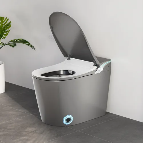 Miniatura 2 de WinZo Inodoro inteligente, inodoros sin tanque de limpieza dinámica con secadora, inodoro ADA Comfort de una pieza con bidé de agua tibia, inodoro