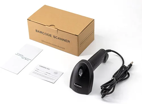 Miniatura 8 de Escáner de código de barras USB 1D con cable CCD, lector de código de barras compatible con pantalla, escáneres de código de barras para tienda