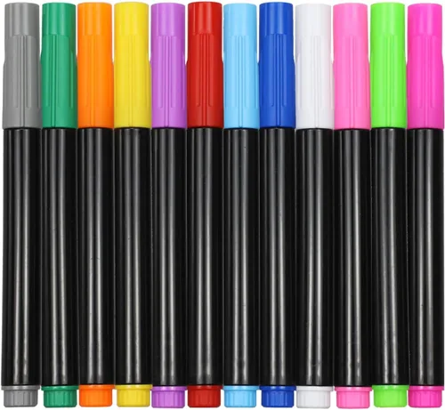 Marcadores de 12 colores para tablero de notas LED con colores, compatibles con libro de garabatos reutilizable, tableros de mensajes acrílicos