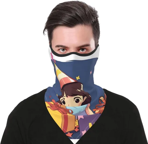 Miniatura 9 de Máscara de cuello para hombres y mujeres, protección solar UV, resistente al viento, bandana jirafa arco iris, cubierta facial, bufanda