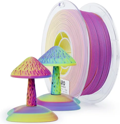 Miniatura 27 de ZIRO - Filamento PLA para impresora 3D de 0.069 pulgadas, filamento sedoso brillante multicolor para impresora 3D, cambio gradual de color PLA