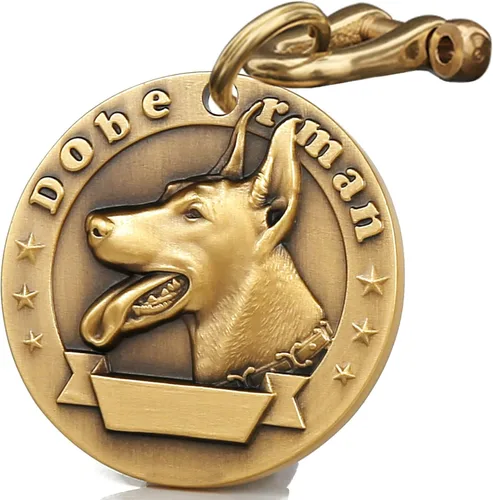 Miniatura 42 de Etiqueta de perro retro de cobre puro tridimensional con estampado de mascotas en relieve, etiquetas personalizadas para mascotas, etiquetas