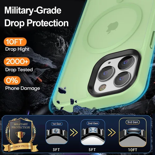 Miniatura 172 de Fuerte magnético para iPhone 11, compatible con Magsafe, [resistente a caídas de 13 pies] Funda trasera translúcida mate con sensación de piel