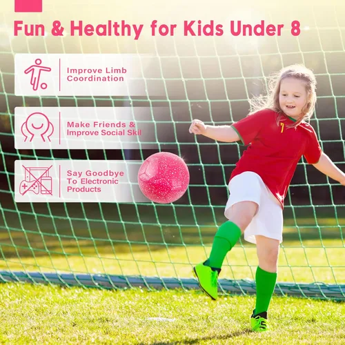 Miniatura 3 de Soccer Balls Size 3, Sparkle Soccer Ball for Girls Kids 3-8 4-6 6-8 Glitter Outdoors Sports Recreation Playing Ball for Birthday Easter Soccer Gifts