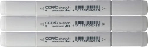 Copic Sketch Marcador mezclador incoloro 0-S (paquete de 3)