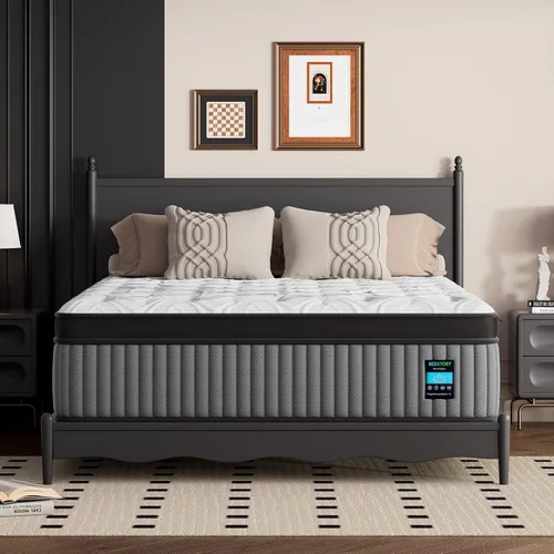 Miniatura 2 de BedStory Colchón firme Queen de 12 pulgadas, colchón híbrido con soporte lumbar extra, cama de sueño profundo en una caja, prueba de 365 noches, sin