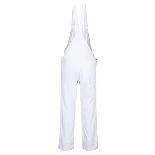 Miniatura 2 de Portwest S810 Bolton - Overol con peto de algodón blanco con bolsillos para las rodillas, talla XXL