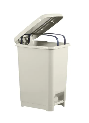 Miniatura 4 de Superio Bote de basura con pedal delgado de 16 cuartos de galón (beige suave)