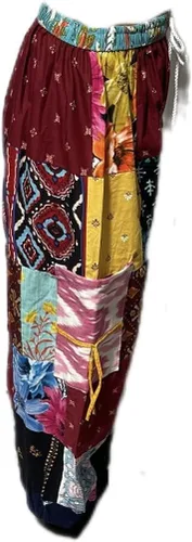 Miniatura 8 de Unisex Hecho A Mano Boho Hippie Aladdin Alibaba Harem Yoga Pantalones Multicolor Talla única, Multi