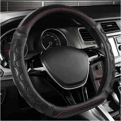 DXNQ Funda para volante de automóvil, 15 pulgadas, diseño de panal 3D, protector de volante de automóvil con agarre cómodo, transpirable,