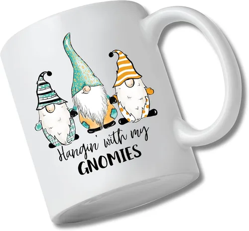 Miniatura 8 de Divertida taza de cerámica de gnomo, taza de café Hangin with my Gnomies, regalos para adultos, taza de café, día de San Valentín, cumpleaños