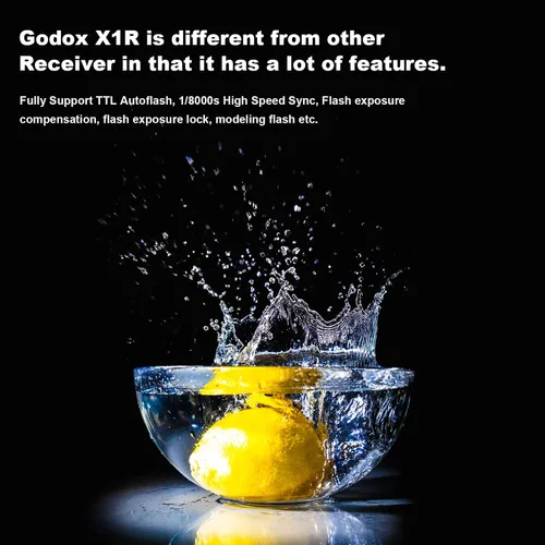 Miniatura 3 de Godox X1R-C E-TTL 2.4G Receptor de disparador remoto inalámbrico de sincronización de alta velocidad compatible con cámara Canon, 1/8000s, 5 grupos