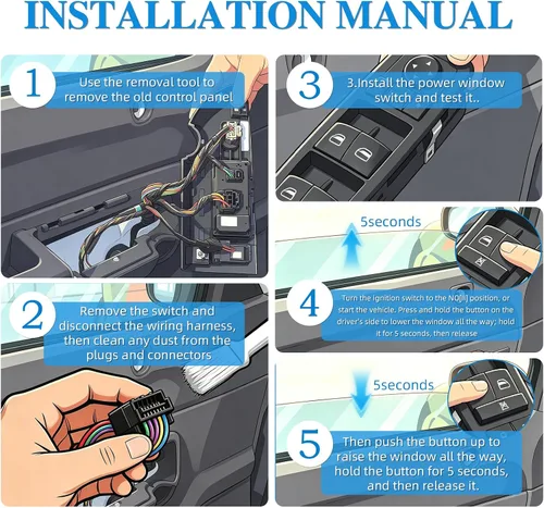 Miniatura 4 de Interruptor de control de ventana eléctrica Lado del conductor delantero 11 pines Compatible con Dodge Durango 2011-2013, Jeep Grand Cherokee