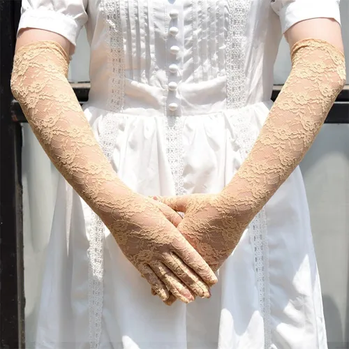 Miniatura 2 de Guantes de encaje con calentadores de brazo de muchos estilos para mujeres o niñas