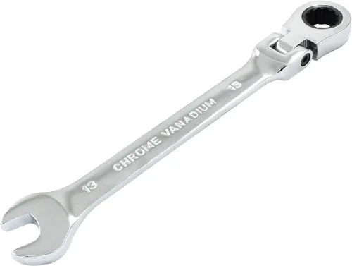 Miniatura 10 de Llave de trinquete de cabeza flexible de 15 mm, llave combinada de acero al cromo vanadio de 12 puntas con engranaje de trinquete de 72 dientes