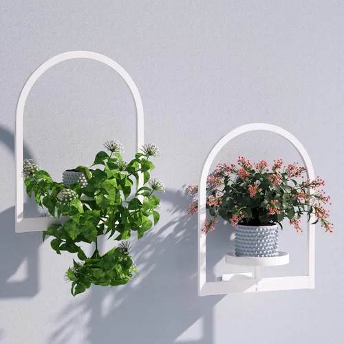 Miniatura 10 de Flenpptly Soporte para plantas de pared, maceta de pared para plantas de interior, estantes de ventana para múltiples plantas en interiores