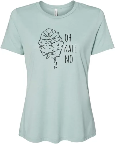 Miniatura 6 de Cute Women's Screen Printed Crew Neck Tee, Shirts With Sayings, Dusty Blue or Olive