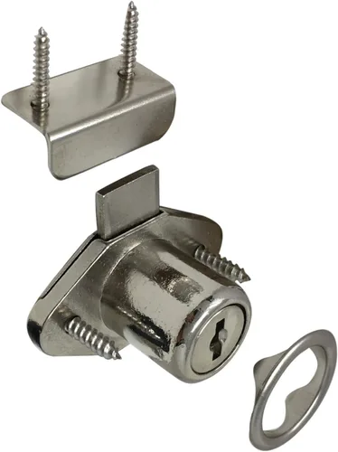 Miniatura 7 de Desunia Cerradura de escritorio de oficina para cajón y puerta, orificio de 7/8 pulgadas (.875 pulgadas), bronce antiguo, con llave igual, incluye