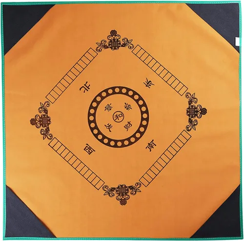Miniatura 7 de Mahjong - Tapete antideslizante para mesa de póquer de Mahjong Majiang, Paigow, juego de cartas, 39.37 x 39.37 pulgadas (39.4 x 39.4 in)