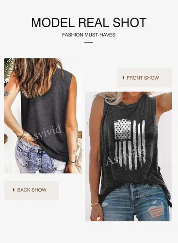 Miniatura 3 de Asvivid - Camisetas sin mangas para mujer, holgada, con cuello redondo, estampado de letras, diente de león, para verano, casuales